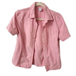 Gap pink button up short sleeve shirt